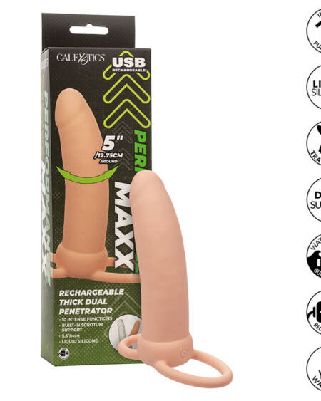 CALEXOTICS - MAXX THICK DUAL PENETRATOR 10 VIBRATIONEN FLEISCH