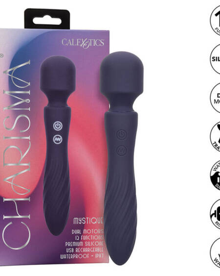 CALEXOTICS - CHARISMA MYSTIQUE MASSAGER DOPPELMOTOR 12 FUNKTIONEN 20,5 CM X 4,5 CM LILA