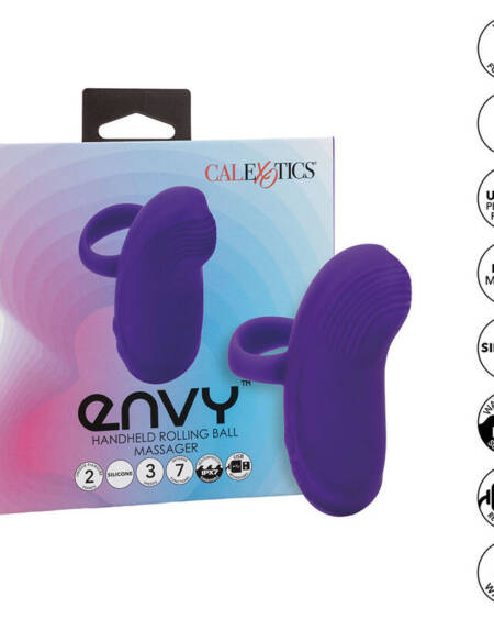 CALEXOTICS - ENVY HANDMASSAGER MIT ROLLBALL, 7 VIBRATIONEN, LILA