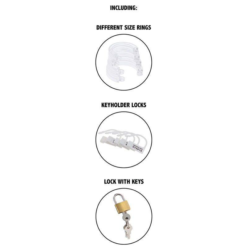 HIDDEN DESIRE - EXTREME KEUSCHHEITSPFERDKÄFIG ACRYL EINSTELLBAR KLAR – Bild 4