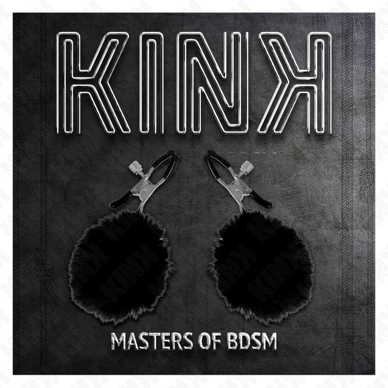 KINK - KUNSTFELLBALL-NIPPELKLAMMER SCHWARZ 6 CM – Bild 5