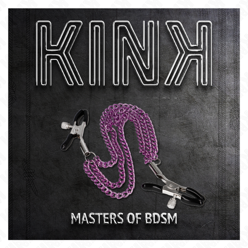 KINK - NIPPELKLEMMEN MIT 3 KETTEN LILA 20/23/28 CM – Bild 5