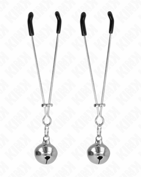 KINK - DÜNNE GLOCKEN-NIPPELKLAMMERN SILBER 7 CM