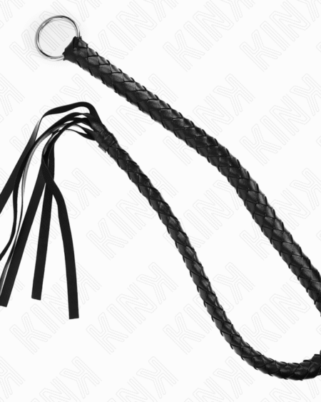 KINK - SCHLANGENPEITSCHE MIT SCHWARZEM HANDRING 65 CM