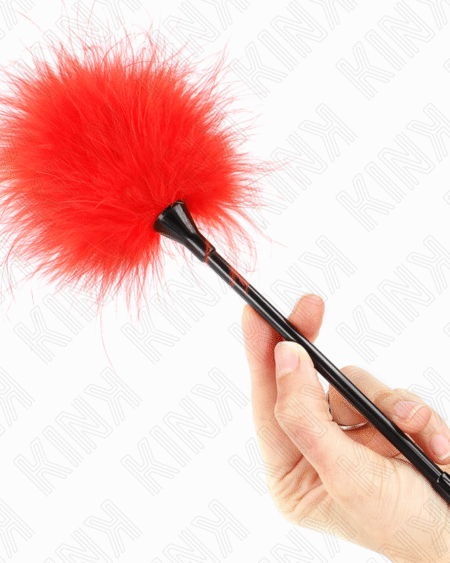 KINK - ROTE KITZELFEDERN FÜR DAS BONDAGE-SET 27 CM