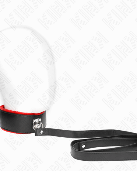 KINK - HALSKETTE MIT GÜRTEL 116 CM MIT ROTEM LEDERBAND VERSTELLBAR 40-48 CM X 6 CM