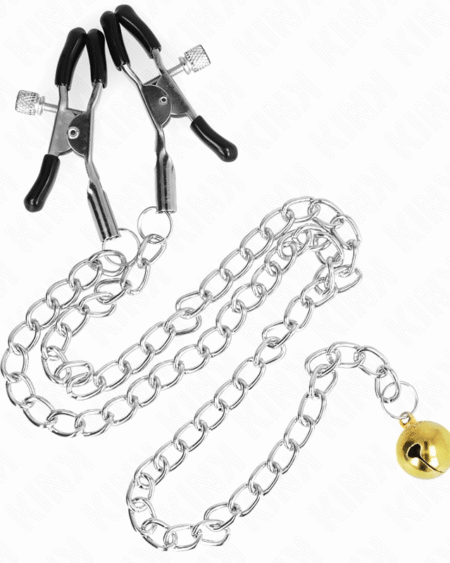 KINK - KETTENNIPPELKLAMMERN MIT GLOCKE 30 CM