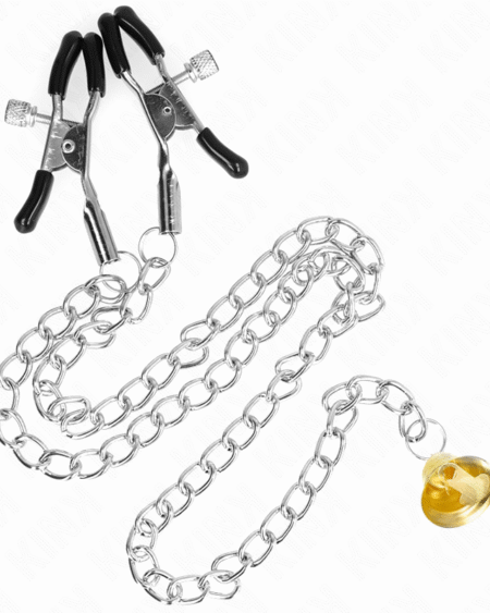 KINK - KETTE NIPPELKLEMMEN MIT HORNANHÄNGER 30 CM