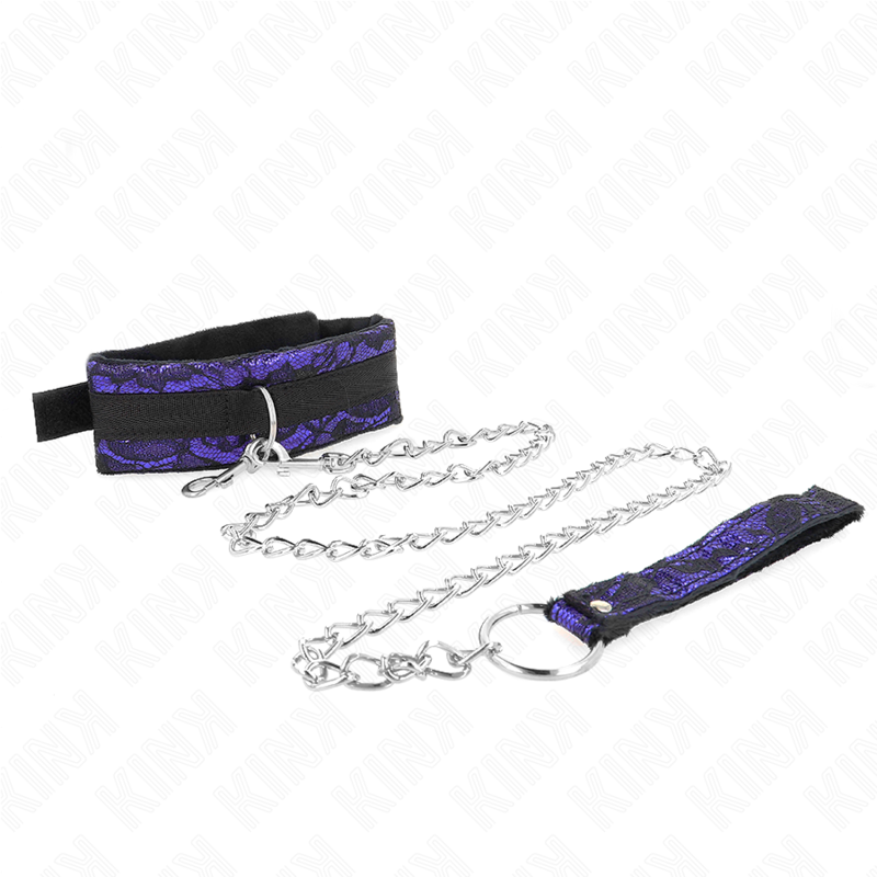 KINK - KURZE HALSKETTE AUS SAMTSPITZE MIT GÜRTEL 105 CM MIT NYLONBESATZ 44 X 5,5 CM – Bild 3