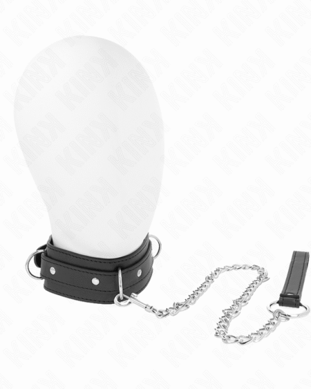 KINK - HALSKETTE MIT LEINE 65 CM 3 RING MODELL 1 VERSTELLBAR 38-49 CM X 5 CM