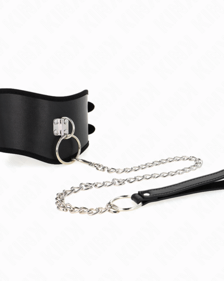 KINK - HALSKETTE 65 CM MIT BREITEM RIEMEN VERSTELLBAR 40-55 CM X 10 CM