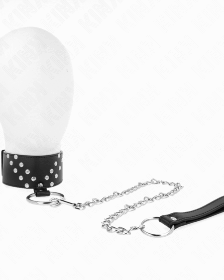 KINK - HALSKETTE MIT GÜRTEL 65 CM MIT V-NIETE VERSTELLBAR 36-43 CM X 5 CM