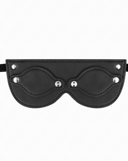 KINK - KUNSTLEDERMASKE MIT ABNEHMBAREN AUGENABDECKUNGEN 22 x 9 CM