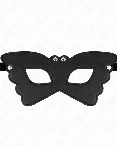KINK - SCHMETTERLINGSFORM-KUNSTLEDERMASKE 20 x 9 CM