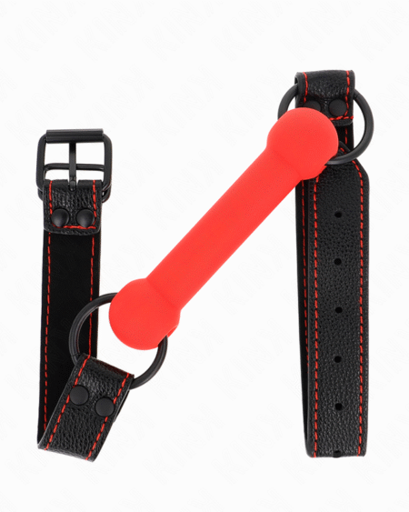 KINK - KNOCHENGAG MIT KUNSTLEDERBAND ROT VERSTELLBAR 41-57 CM