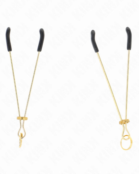 KINK - DÜNNE NIPPELKLEMMEN GOLD 7 CM