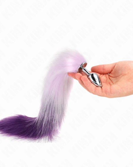 KINK - ANAL PLUG GRÖSSE S 7 X 3 CM MIT KUNSTSTOFFSCHWANZ 40 CM LILA