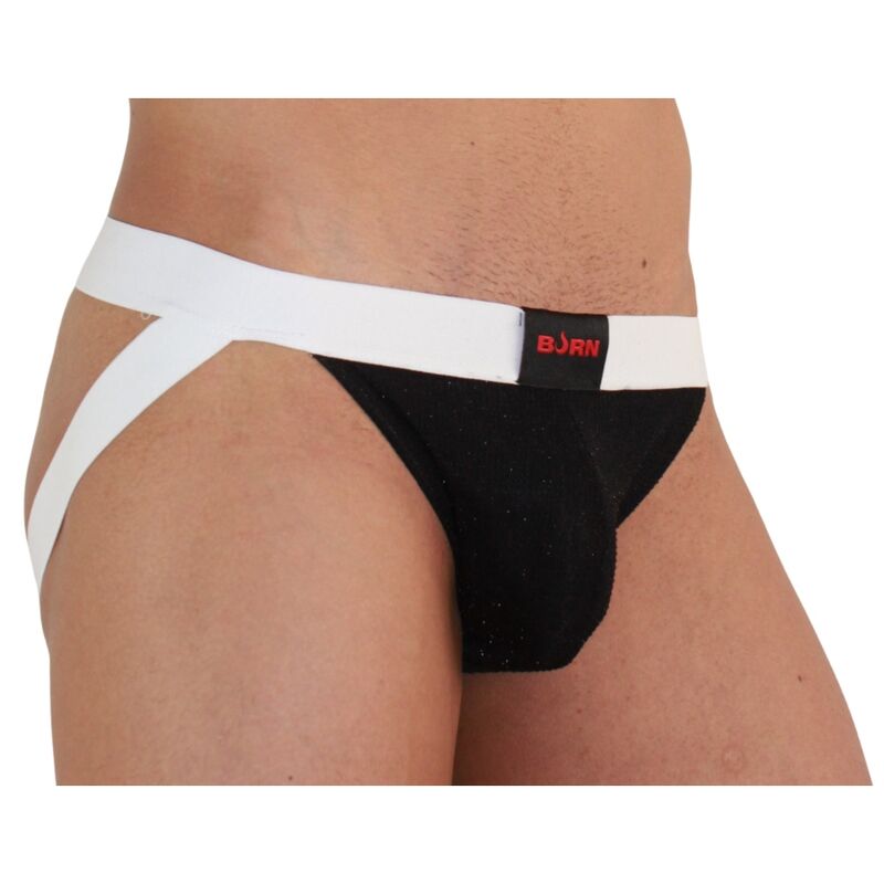 BURN - 004 JOCK GLÄNZEND SCHWARZ / WEISS XL – Bild 2