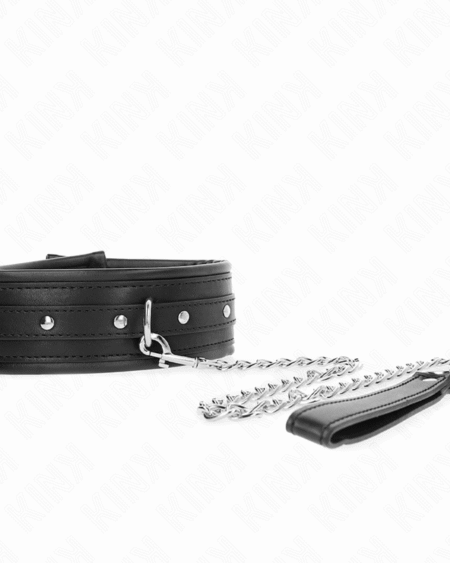 KINK - HALSKETTE MIT GLÄNZENDEM SCHNALLE-BAND 65 CM 48,5 CM X 5,3 CM