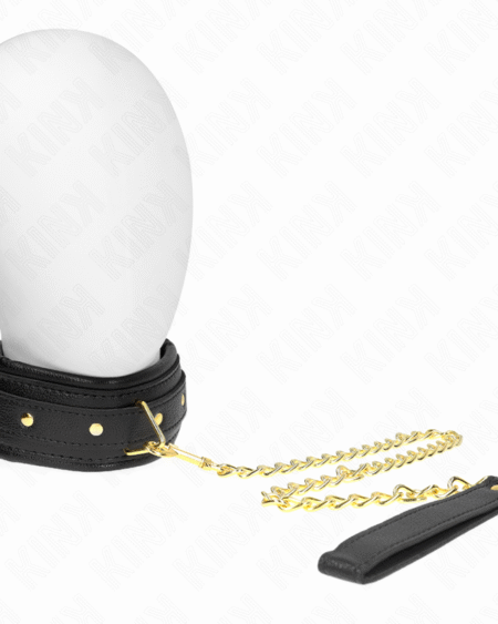 KINK - HALSKETTE MIT SCHWAMMKUNSTLEDERBAND MODELL 1 VERSTELLBAR 37-54 CM X 3 CM