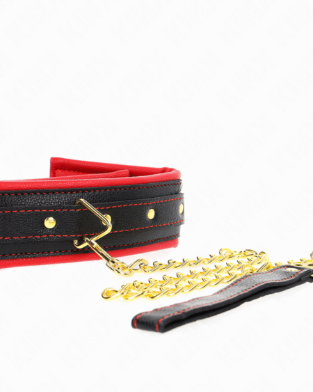 KINK - HALSKETTE MIT SCHWAMMKUNSTLEDERBAND MODELL 2 VERSTELLBAR 37-54 CM X 3 CM