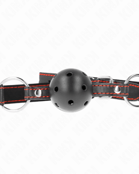 KINK - HOHLHARTER SCHWARZER BALLKNEBEL MODELL 2 65 x 2,5 CM