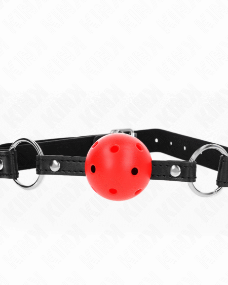 KINK - HOHL, HART, ROTER BALL, 4,5 CM, GAG, MODELL 1, 63,5 X 2 CM