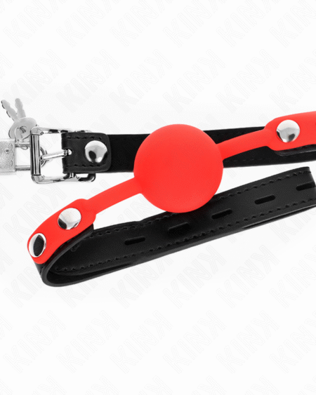 KINK - SILIKONBALL 4 CM KNEBEL MIT SCHLOSS 60 x 2 CM