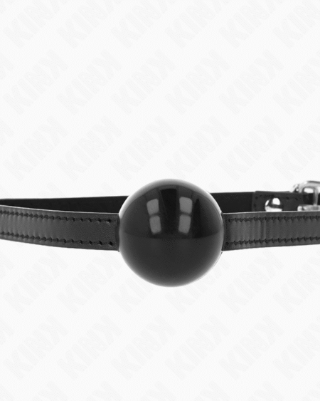 KINK - SCHWARZER EINZELNER FESTER BALL 4 CM GAG 65 x 1,5 CM