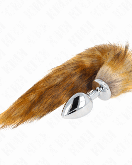 KINK - ANAL PLUG GRÖSSE L 10 X 4 CM MIT KUNSTSTOFFSCHWANZ 40 CM BRAUN