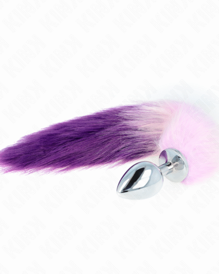 KINK - ANAL PLUG GRÖSSE L 10 X 4 CM MIT KUNSTSTOFFSCHWANZ 40 CM LILA