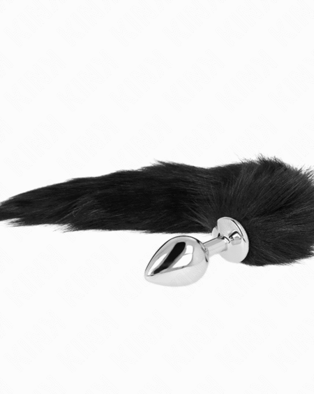 KINK - ANAL PLUG GRÖSSE M 8 X 3,5 CM MIT KUNSTSTOFFSCHWANZ 40 CM SCHWARZ