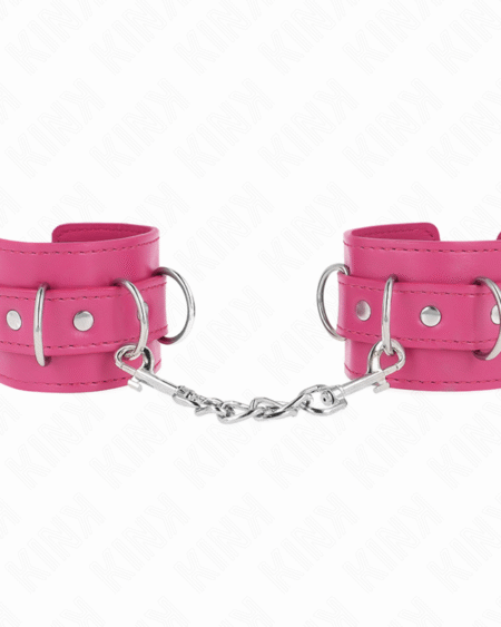 KINK - 3 D-RING HANDGELENKFESSELN VERSTELLBAR ROSA 17,5-25 CM X 6 CM