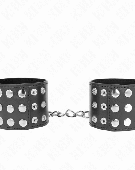 KINK - HANDGELENKFESSELN MIT DRUCKVERSCHLUSS SCHWARZ VERSTELLBAR 19-24 CM X 5,5 CM