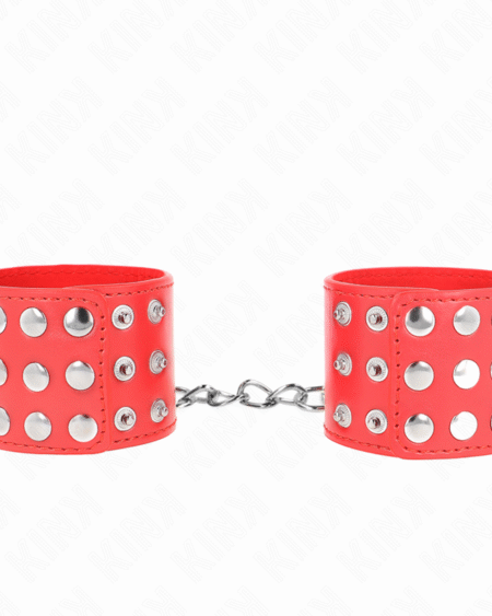 KINK - HANDGELENKFESSELN MIT DRUCKVERSCHLUSS ROT VERSTELLBAR 19-24 CM X 5,5 CM