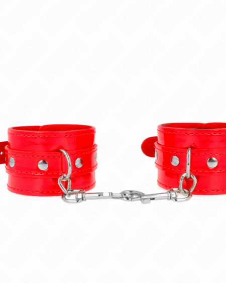 KINK - GLÄNZENDE HANDMANSCHETTEN ROT VERSTELLBAR 23-33 CM