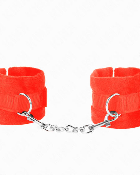 KINK - BEGINNER PELZHANDMANSCHETTEN ROT 30 X 7 CM