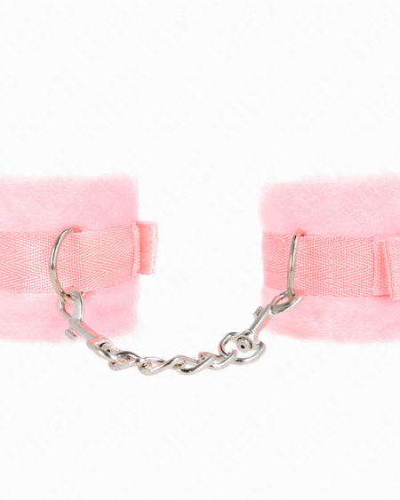 KINK - BEGINNER PELZHANDMANSCHETTEN ROSA 30 X 7 CM