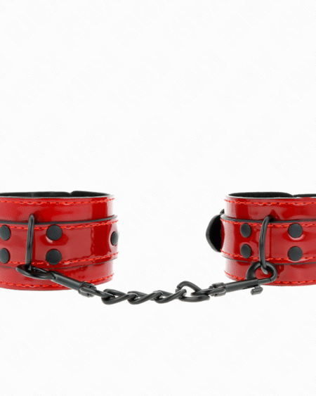 KINK - DUNKELROTE HANDGELENKMANSCHETTEN 23 X 5 CM