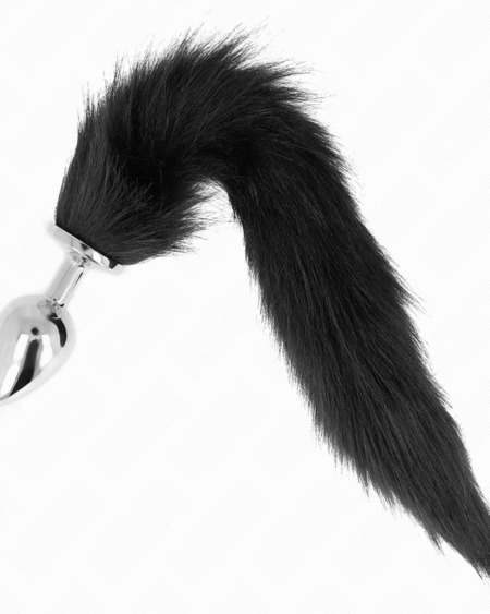 KINK - ANAL PLUG GRÖSSE L 10 X 4 CM MIT KUNSTSTOFFSCHWANZ 40 CM SCHWARZ