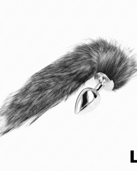 KINK - ANAL PLUG GRÖSSE L 10 X 4 CM MIT KUNSTSTOFFSCHWANZ 40 CM GRAU