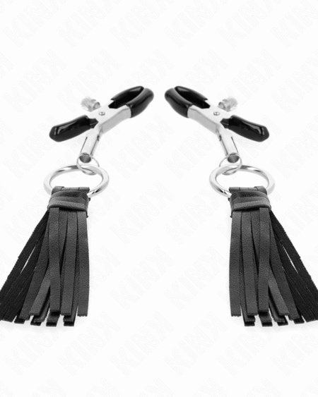KINK - KUNSTLEDER QUASTEN NIPPELKLEMMEN 6 CM
