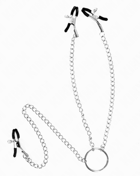 KINK - DREIFACH NIPPEL- UND KLITZISKLEMMEN MIT KETTE MODELL 0