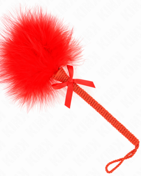 KINK - NYLONSEILSTAB MIT KISSENFEDERN UND ROTER SCHLEIFE 25 CM