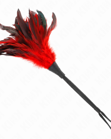 KINK - RED MAIDS HORNFORM TICKLE HÜHNERFEDERN 36 CM