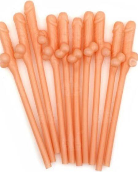 DIABLO PICANTE - 10 STROHHALME IN PENISFORM