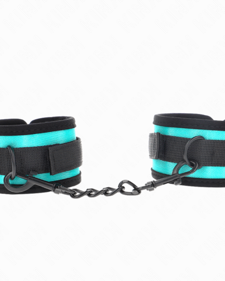 KINK - NYLON-HANDFESSEL MIT KLETTVERSCHLUSS SCHWARZ-BLAU VERSTELLBAR 18-32 CM X 5 CM