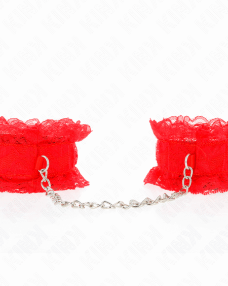 KINK - ELASTISCHE HANDGELENKSFESSELN AUS SPITZE ROT