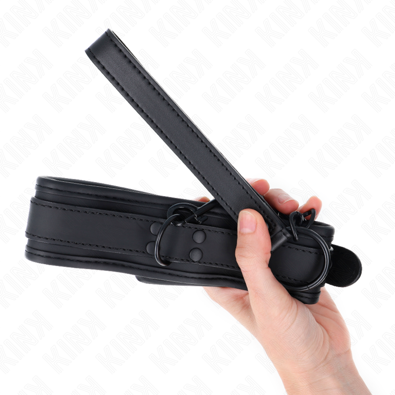 KINK - NEOPREN BONDAGE HALSBAND MODELL 1 MIT GÜRTEL 78 CM VERSTELLBAR 37,5 X 49,5 CM – Bild 4