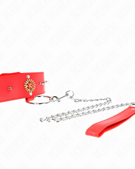 KINK - ROTE DIAMANTKETTE MIT GÜRTEL 65 CM VERSTELLBAR 35-51 CM X 7 CM